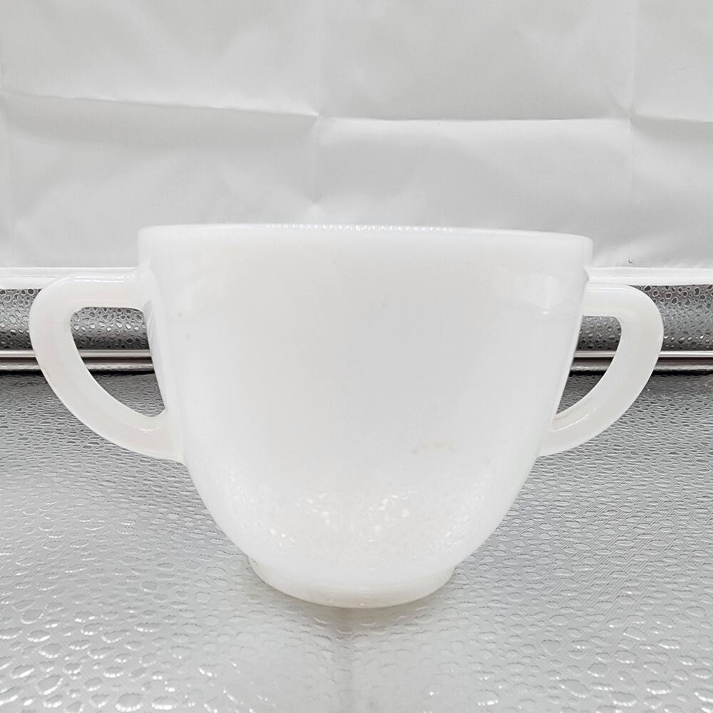 Vintage Heat Proof F Federal Glass-Milk Glass- Sugar Cup